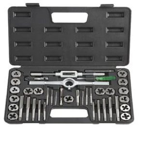 Saber by Bordo 39 Piece Tungsten Steel S4 Tap & Die Set Metric +1/8″ NPT - 8050-S4