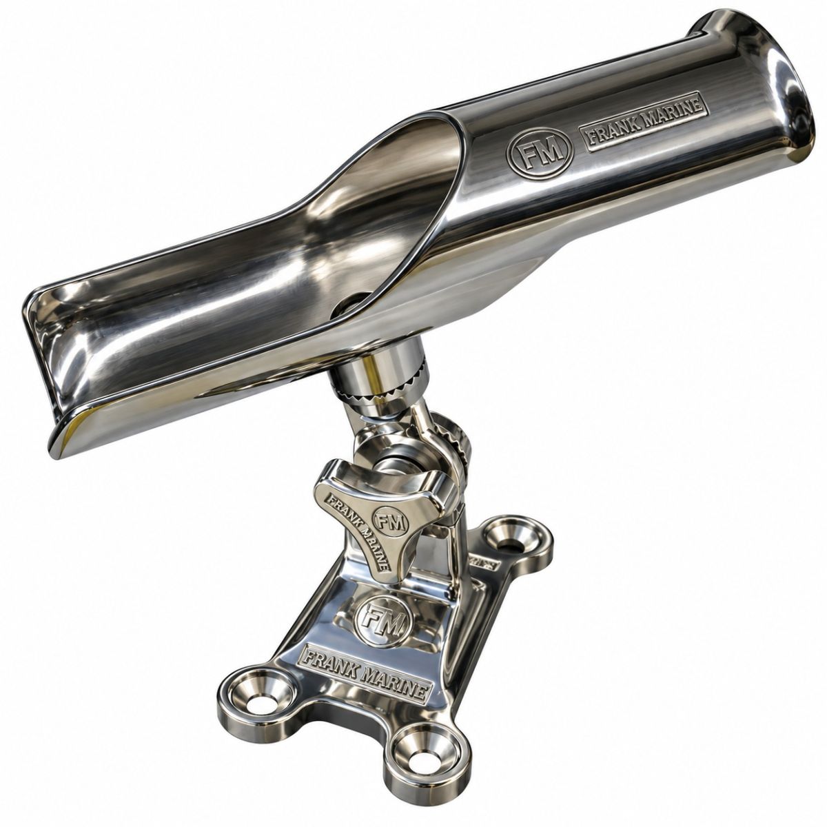 Rod Holders Single Tube Deck Mount 316 Stainless Steel 2 Way Adjustable