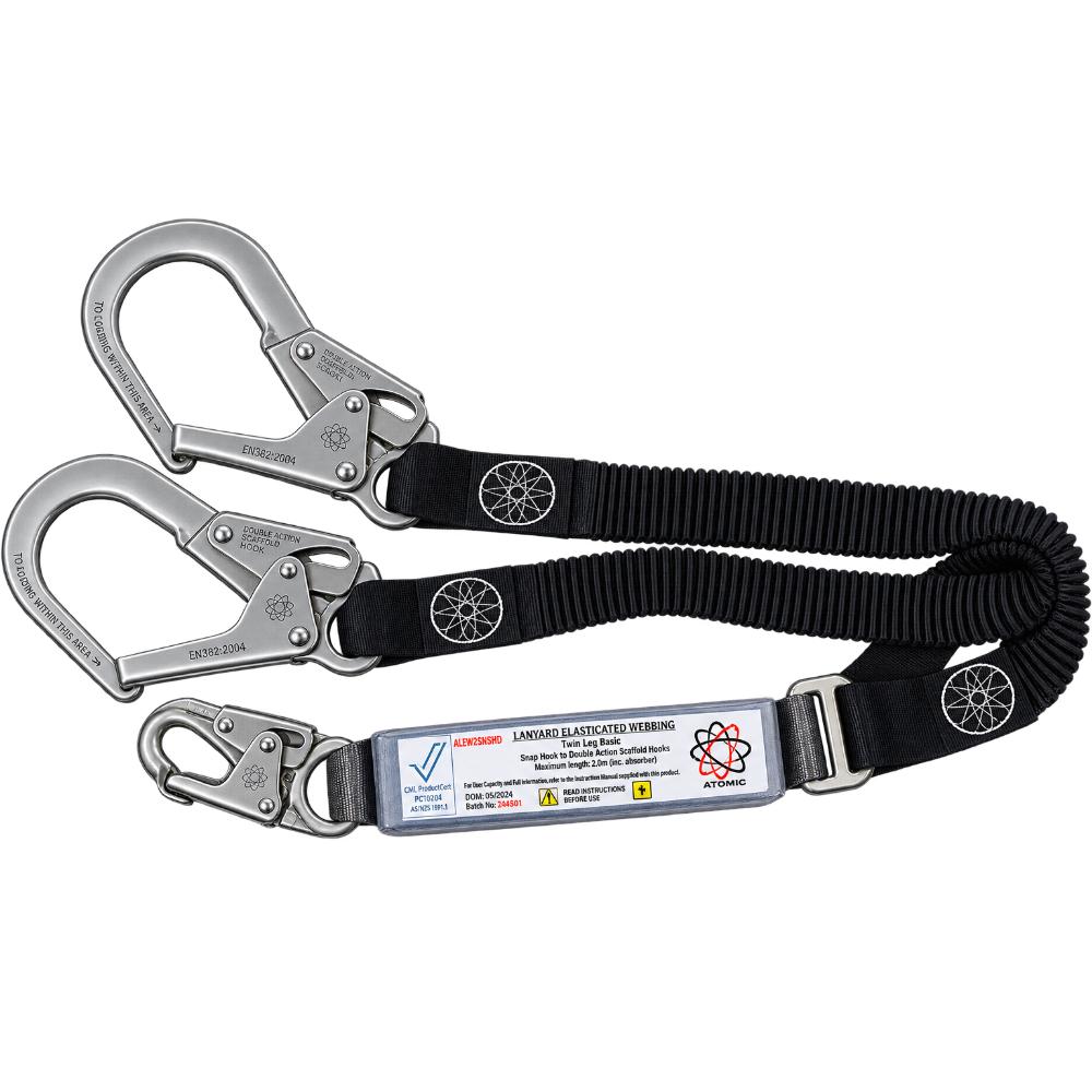 Atomic Twin Elastic lanyard Snap & D/A Scaffs 2.0m - ALEW2SNSHD