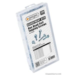 Geiger 200 Piece Hex Head Self Tapping Screws - GAK06