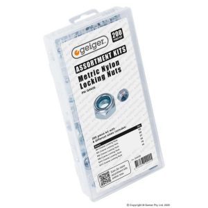 Geiger 200 Piece Metric Nylon Locking Nuts - GAK08