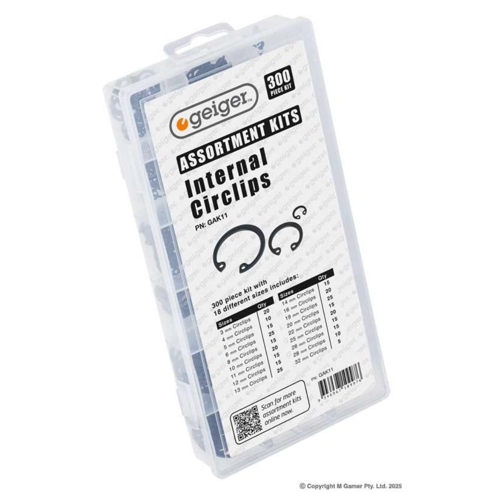 Geiger 300 Piece Internal Circlips - GAK11