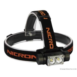 Nicron - 1600LM 10W Dual-Fuel Twin Engines Rechargeable Aluminium Head Lamp - H35
