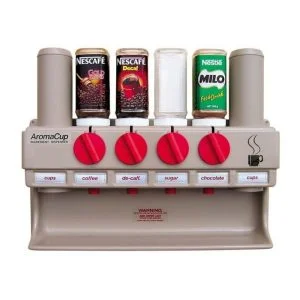 1 x cup + 4 x ingredient dispenser + 1 x cup CUPS + COFFEE + DECAF + SUGAR + CHOCOLATE + CUPS - AC600C