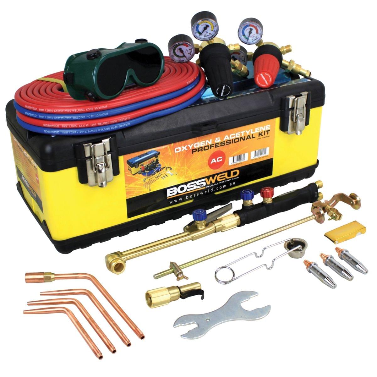 Bossweld Oxygen Acetylene Professional Toolbox Gas Kit - 400004FBA