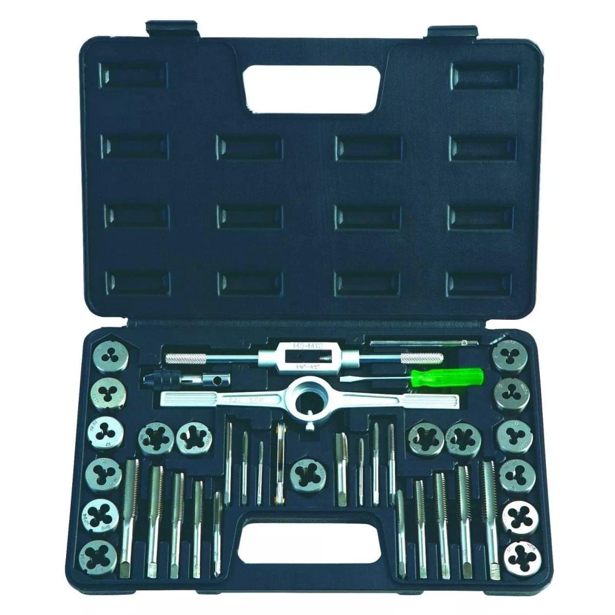 Saber by Bordo 39 Piece Tungsten Steel S3 Tap & Die Set UNC/UNF 1/8" NPT 8050-S3