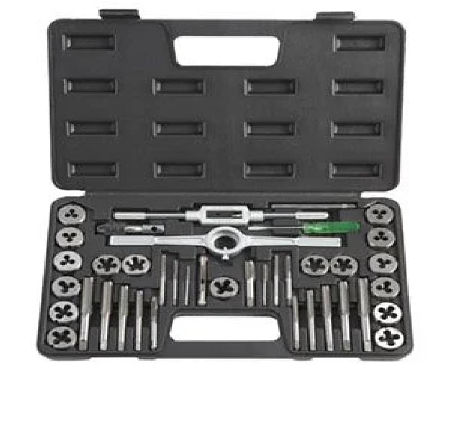 Saber by Bordo 39 Piece Tungsten Steel S4 Tap & Die Set Metric +1/8″ NPT - 8050-S4