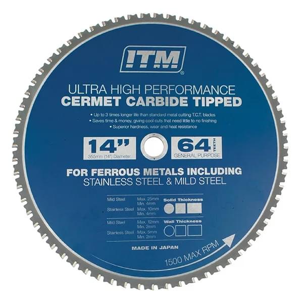 ITM 350MM CERMET CARBIDE METAL CUTTING BLADE, 64T - SSBL350-CERMET64